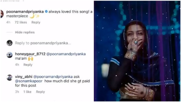 Sonam Kapoor block troll who asks how much she got paid for Ed post