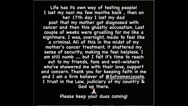 Pearl V Puri breaks silence on his arrested in alleged rape case Pearl V Puri breaks silence on his arrested in alleged rape case