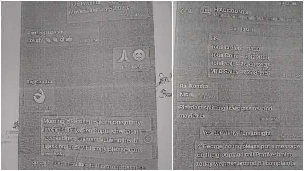 WhatsApp chat between Raj Kundra and Pradeep Bakshi reveal huge money earned through porn films WhatsApp chat between Raj Kundra and Pradeep Bakshi reveal huge money earned through porn films