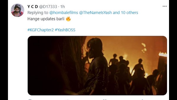 Yash Fans are Demanding an update on KGF-2 movie