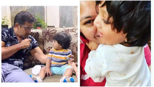 Meghana Raj shares Jr.Chiru photo with Arjun Sarja Meghana Raj shares Jr.Chiru photo with Arjun Sarja