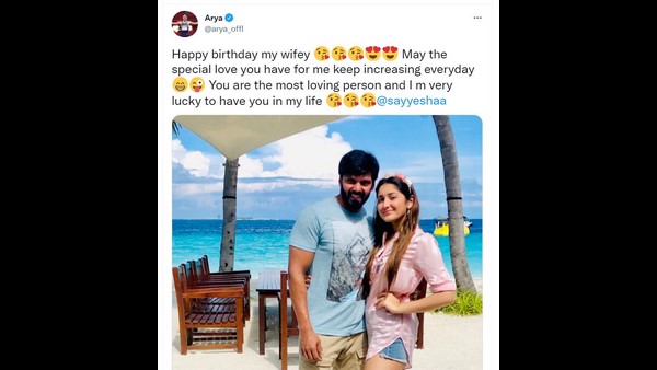 Yuvarathnaa Actress Sayyeshaa celebrating her birthday today