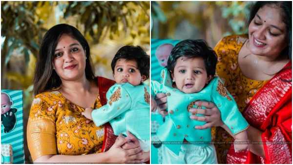 Meghana Raj shares Jr.Chiru photo with Arjun Sarja Meghana Raj shares Jr.Chiru photo with Arjun Sarja