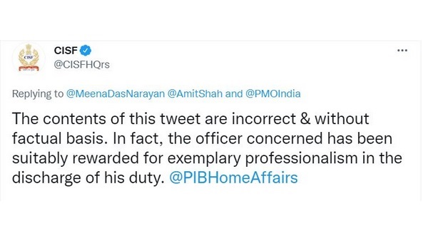 CISF clarified about officer who stopped Salman Khan at Airport, rewarded for exemplary professionalism