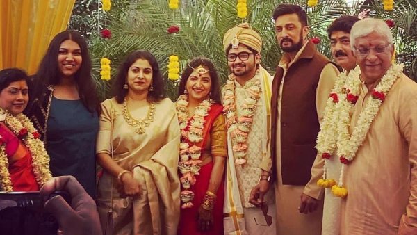 Sudeep and his family attend their cousin marriage, photo goes viral on social media