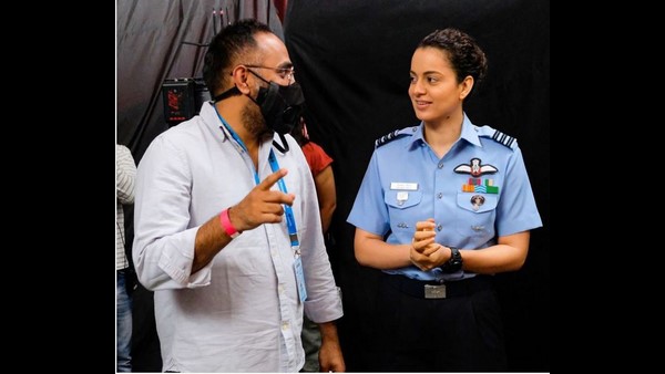 Actress Kangana Ranaut done air force Uniform as she shoots Tejas