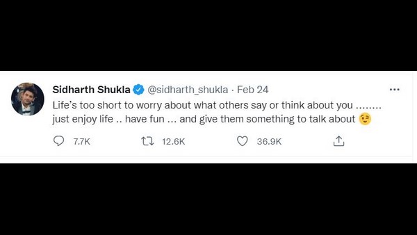 Life is too Short... Sidharth Shuklas old tweet viral after his death