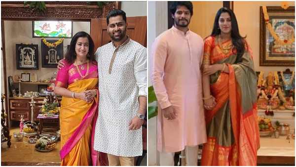 Ganesha celebration in Sumalatha Ambareesh and Nikhil Kumaraswamys house Ganesha celebration in Sumalatha Ambareesh and Nikhil Kumaraswamys house