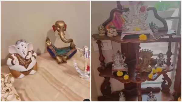 Ganesha celebration in Sumalatha Ambareesh and Nikhil Kumaraswamys house Ganesha celebration in Sumalatha Ambareesh and Nikhil Kumaraswamys house