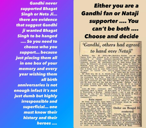 Actress Kangana Ranaut Now Targets Mahatma Gandhi; Post Goes Viral Actress Kangana Ranaut Now Targets Mahatma Gandhi; Post Goes Viral