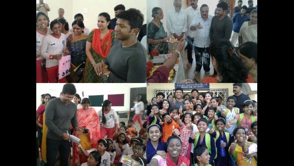 ಪಾರ್ವತಮ್ಮ ಹುಟ್ಟುಹಬ್ಬಕ್ಕೆ ಮಕ್ಕಳಿಗೆ ಸಿಹಿ ಹಂಚುತ್ತಿದ್ದ ಪುನೀತ್! 