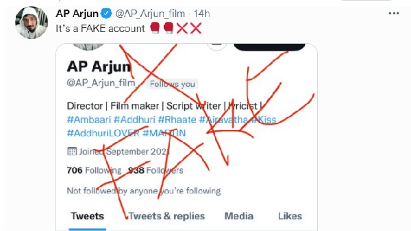 ಫೇಕ್ ಅಕೌಂಟ್ ಮಾಡುದೇ ಕೆಟ್ಟ ಉದ್ದೇಶಕ್ಕೆ: ಎ.ಪಿ ಅರ್ಜುನ್!