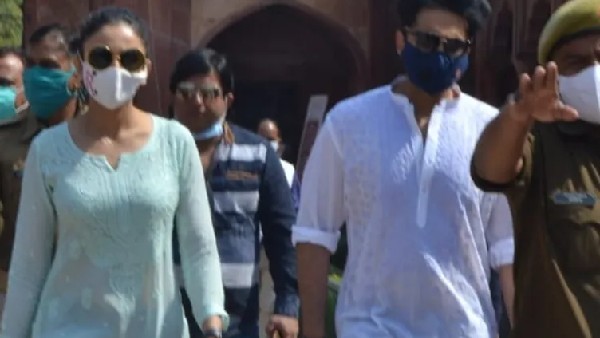 Lovebirds Rakul Preet Singh and Jackky Bhagnani Visit Taj Mahal in Agra