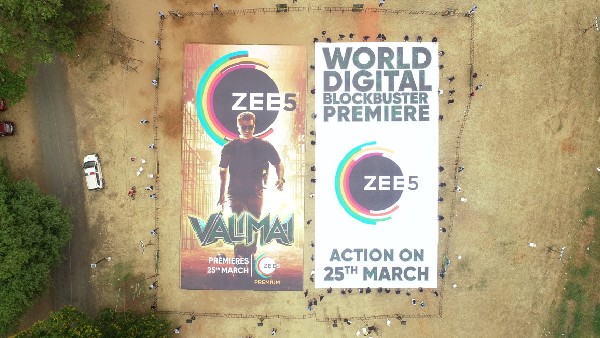 10 Thousand sq.feet Poster for Ajith Movie Valimai OTT Release