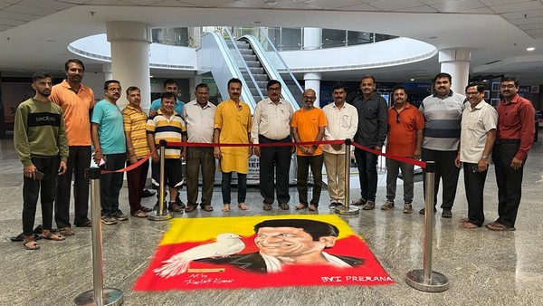 ರಂಗೋಲಿಯಲ್ಲಿ ಅರಳಿದ ಅಪ್ಪು