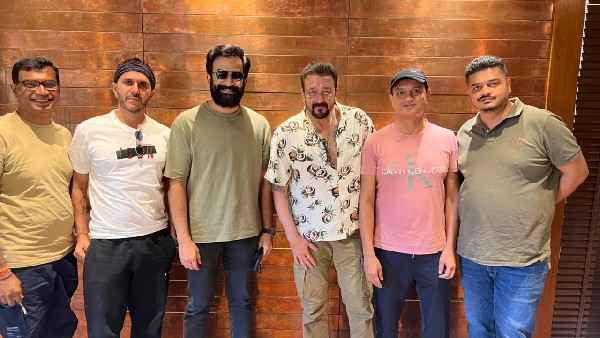 Sanjay Dutt and Prithviraj arrived bangalore for Kgf chapter 2 trailer Release event Sanjay Dutt and Prithviraj arrived bangalore for Kgf chapter 2 trailer Release event