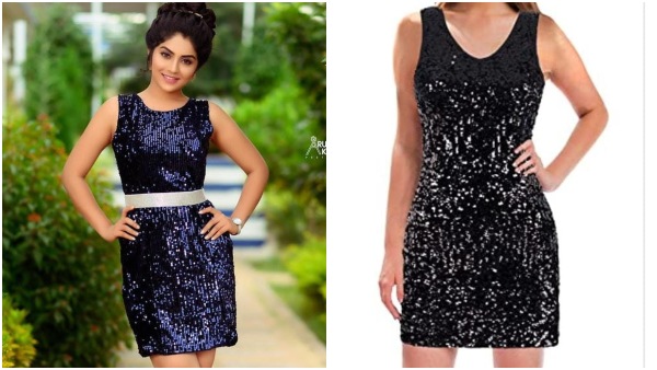 ನೀಲಿ ಫ್ರಾಕ್‌ನಲ್ಲಿ ಮೇಘಾ ಮಿಂಚಿಂಗ್ 