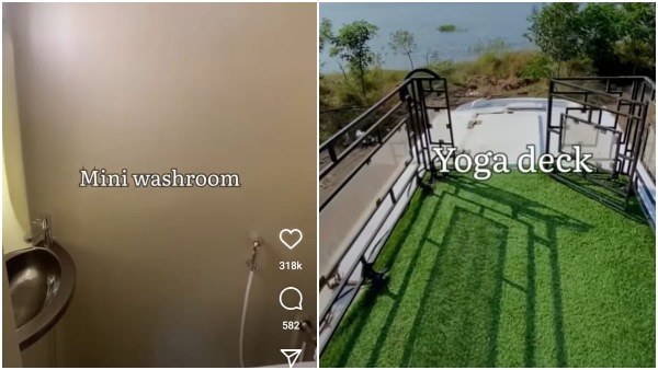 ವ್ಯಾನ್‌ ಟಾಪ್‌ ಮೇಲೆ ಯೋಗ 