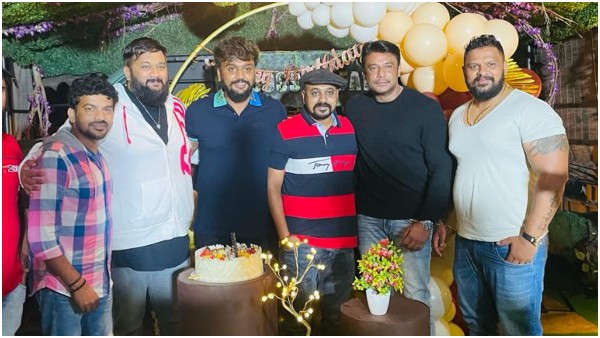 Actor Dhanveer Birthday Bash with Challenging star Darshan
