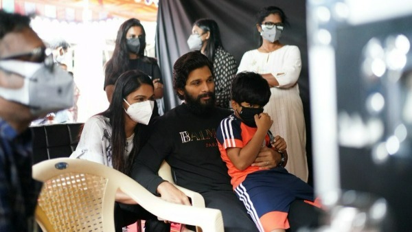 Allu Arjun having cute conversation with his daughter Allu Arha Video Goes Viral