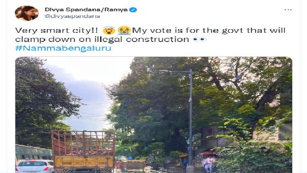 Actress Ramya On Rain In Bengaluru and Wrote About Her Vote to Clamp Down Illegal Construction 