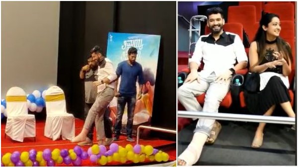 ಕುಂಟುತ್ತಲೇ ವೇದಿಕೆ ಏರಿದ ದಿಗಂತ್ ಕುಂಟುತ್ತಲೇ ವೇದಿಕೆ ಏರಿದ ದಿಗಂತ್