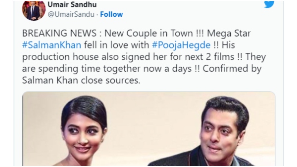 ಸಲ್ಮಾನ್ ಖಾನ್, ಪೂಜಾ ಹೆಗ್ಡೆ ಡೇಟಿಂಗ್? 