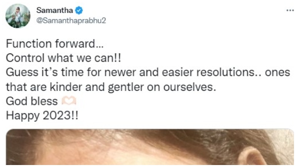 Actress Samantha New Year wishes Post Goes Viral Actress Samantha New Year wishes Post Goes Viral