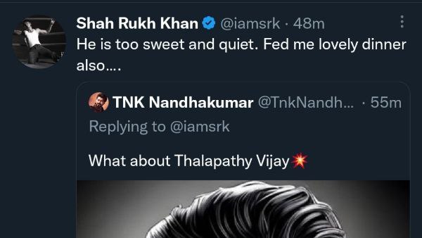 ತಮಿಳು ನಟರ ಬಗ್ಗೆ ಶಾರುಖ್ ಹೇಳಿದ್ದಿಷ್ಟು