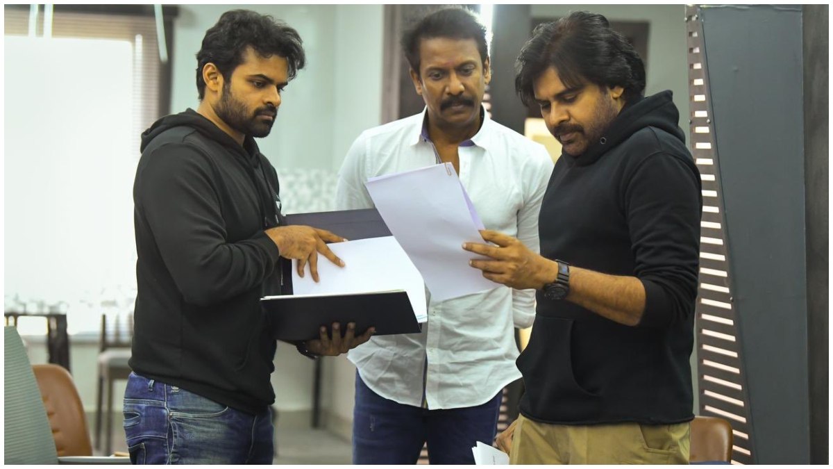 Vinodhaya Sitham Telugu Remake Starring PawanKalyan and Sai Dharam Tej kick starts today at Hyderabad Vinodhaya Sitham Telugu Remake Starring PawanKalyan and Sai Dharam Tej kick starts today at Hyderabad