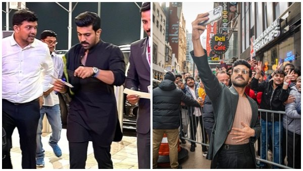 RRR Actor Ramcharan looks dashing as he walks on the streets of NewYork