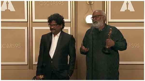 oscars 2023: Naatu Naatu RRR Best Original Song Composer M. M. Keeravani and Lyricist Chandraboses Speech 