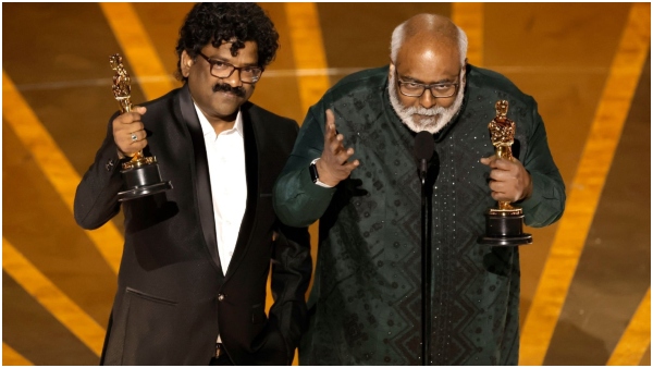 RRR song Naatu Naatu wins Oscar: Whats brewing between Rajamouli and D V V Danayya? RRR song Naatu Naatu wins Oscar: Whats brewing between Rajamouli and D V V Danayya?