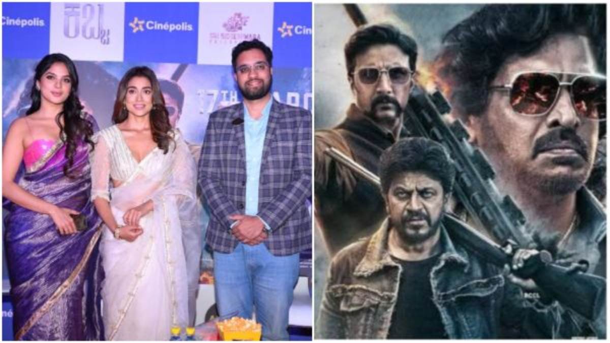 Kabzaa Star Tanya Hope and Shriya Saran at newly opened cinepolis multiplex in Bengaluru Kabzaa Star Tanya Hope and Shriya Saran at newly opened cinepolis multiplex in Bengaluru