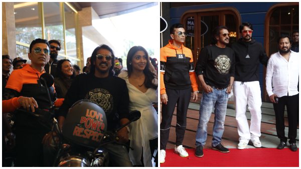 Kabzaa Team Upendra Kichcha Sudeep R Chandru Mumbai Visit Highlights