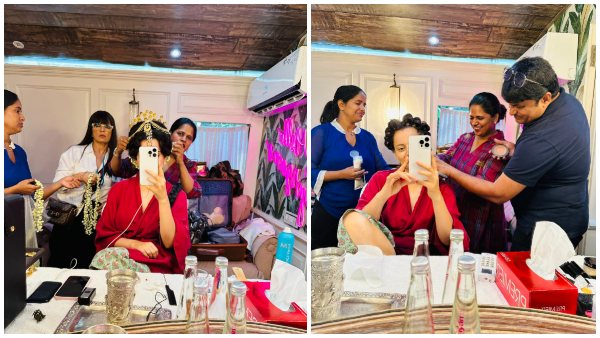 Bollywood Actress Kangana Ranaut Is Back On The Sets Of Chandramukhi 2 Photo Goes Viral Bollywood Actress Kangana Ranaut Is Back On The Sets Of Chandramukhi 2 Photo Goes Viral