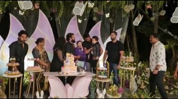 Darshan, Abhishek Ambareesh attends Rishab Shetty Daughter Birthday Party