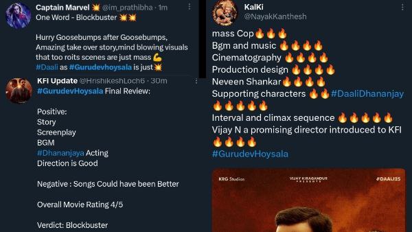 Dhananjaya Starrer Gurudev Hoysala Twitter Review; movie getting blockbuster response