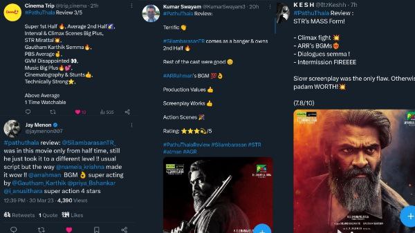 Kannada mufti movie tamil remake Pathu Thala audience review and first day box office collection