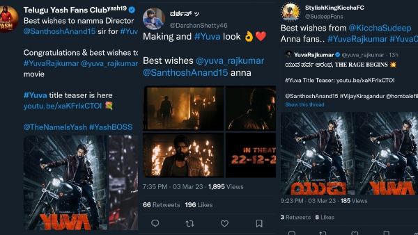 Yash and Sudeep fans praised Yuva Rajkumars debut film Yuva teaser