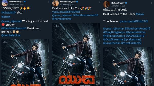 Rishab Shetty, Sapthami Gowda and other celebrities wished for Yuva movie team