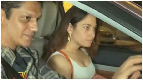 Tamanna Bhatia Steps Out For Dinner Date With Rumoured Boyfriend Vijay Varma; Video viral Tamanna Bhatia Steps Out For Dinner Date With Rumoured Boyfriend Vijay Varma; Video viral