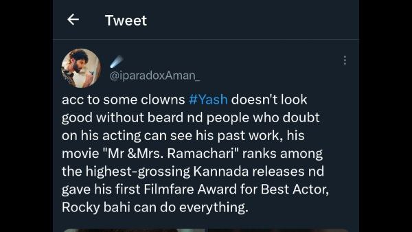 Yash is an overnight star and He does not know acting; Netizens troll KGF star