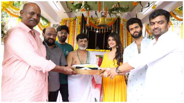 Vijay Devarakonada and Sreeleela Starrer VD12 film launched with a Pooja Ceremony 