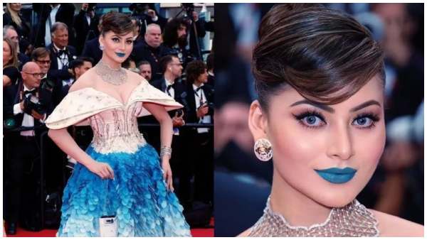 Mr. Airavata actress Urvashi Rautela walked the Cannes red carpet in a blue gown & blue lipstick Mr. Airavata actress Urvashi Rautela walked the Cannes red carpet in a blue gown & blue lipstick