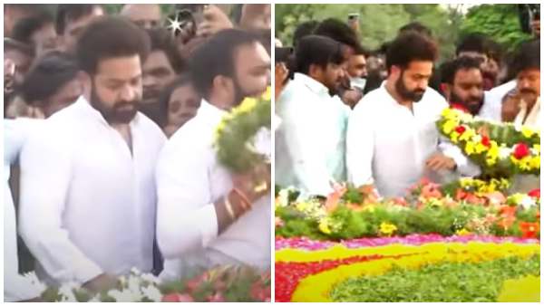 NTR 100th birth anniversary: Jr NTR paid tribute to his grandfather at NTR Ghat today NTR 100th birth anniversary: Jr NTR paid tribute to his grandfather at NTR Ghat today
