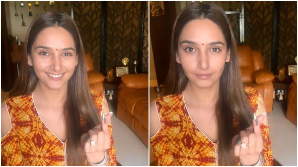 Ragini Dwivedi, Sapthami Gowda, Harshika Poonacha, Amrutha Iyengar And others casted Vote