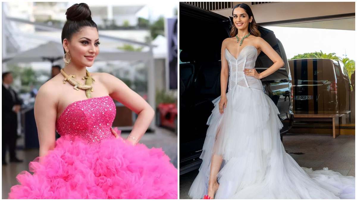 Cannes 2023: Urvashi Rautela and Manushi Chhillar stunning red carpet looks goes Viral Cannes 2023: Urvashi Rautela and Manushi Chhillar stunning red carpet looks goes Viral