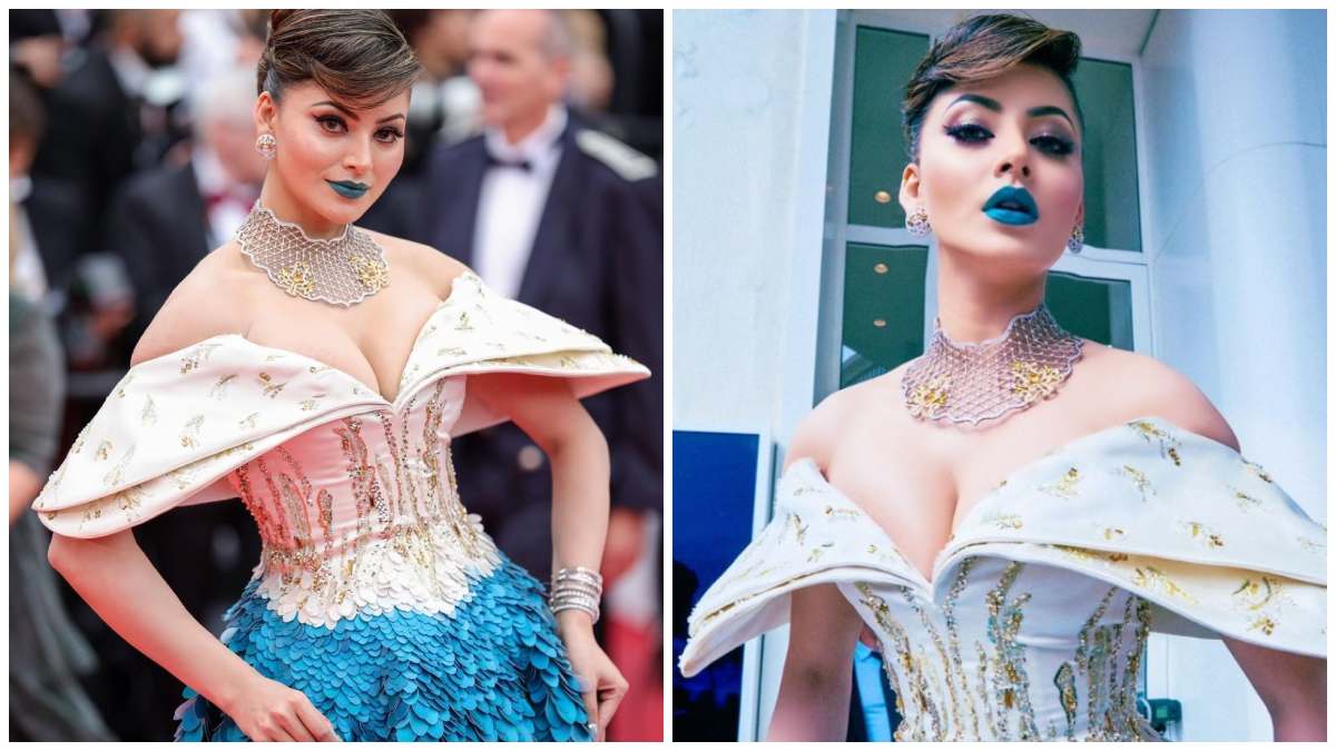 Mr. Airavata actress Urvashi Rautela walked the Cannes red carpet in a blue gown & blue lipstick Mr. Airavata actress Urvashi Rautela walked the Cannes red carpet in a blue gown & blue lipstick