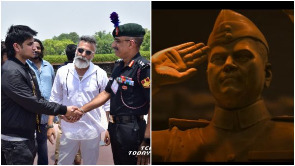 Karthikeya 2 star Nikhil Siddhartha Movie Spy teaser Released at Subhash Chandra Bose statue